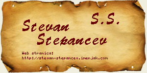 Stevan Stepančev vizit kartica